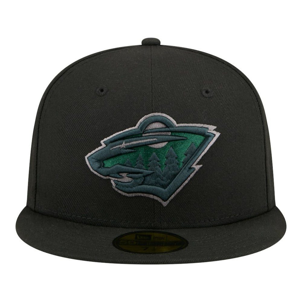 NHL Minnesota Wild New Era Color Pop 59FIFTY Fitted Hat - Black