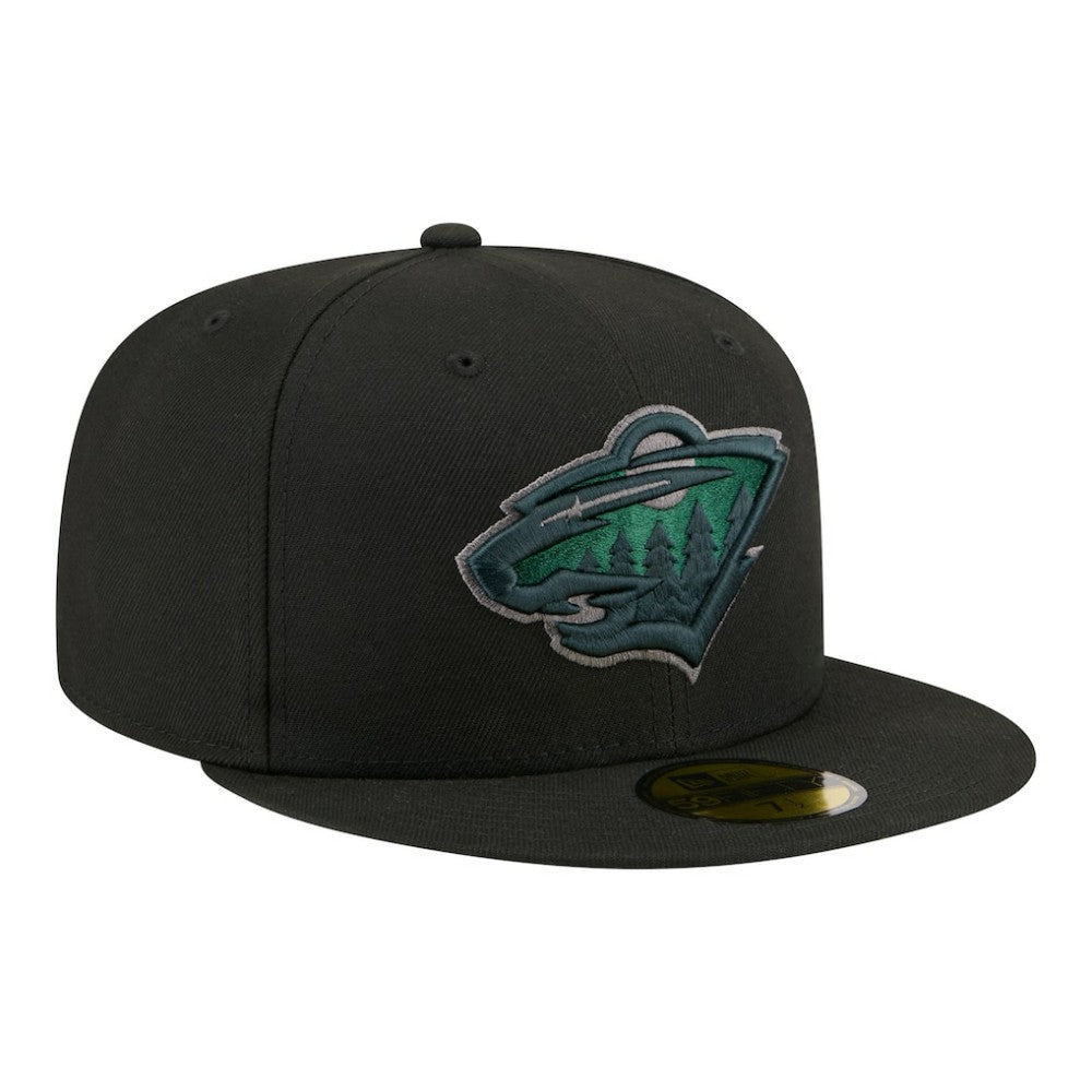 NHL Minnesota Wild New Era Color Pop 59FIFTY Fitted Hat - Black