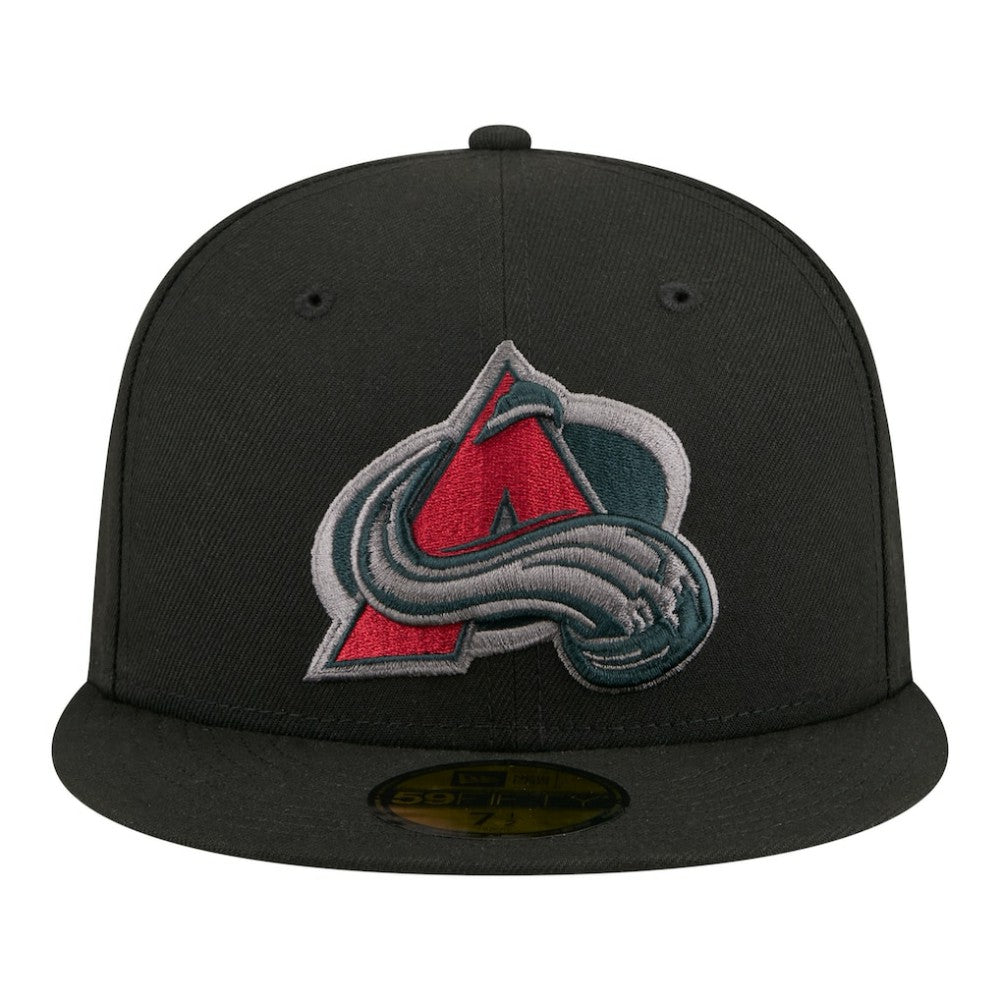 NHL Colorado Avalanche New Era Color Pop 59FIFTY Fitted Hat - Black