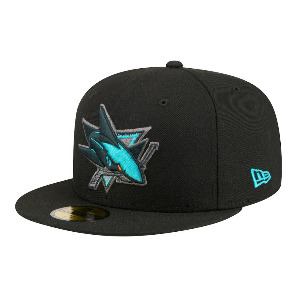 NHL San Jose Sharks New Era Color Pop 59FIFTY Fitted Hat - Black