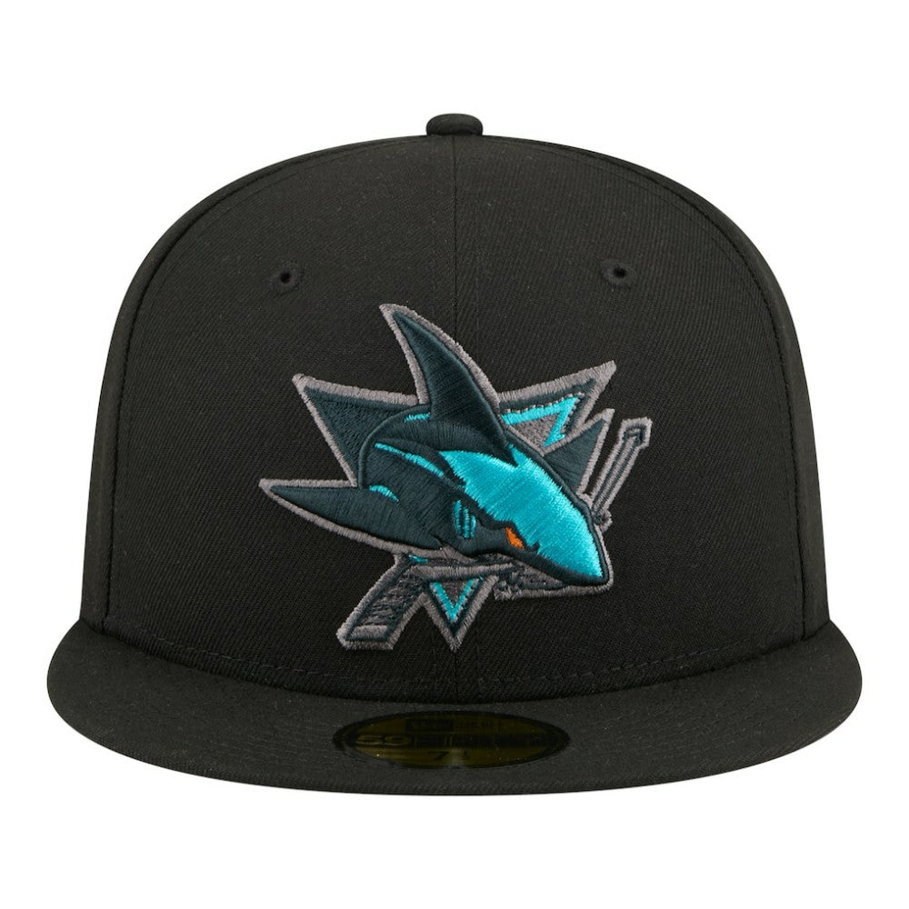 NHL San Jose Sharks New Era Color Pop 59FIFTY Fitted Hat - Black