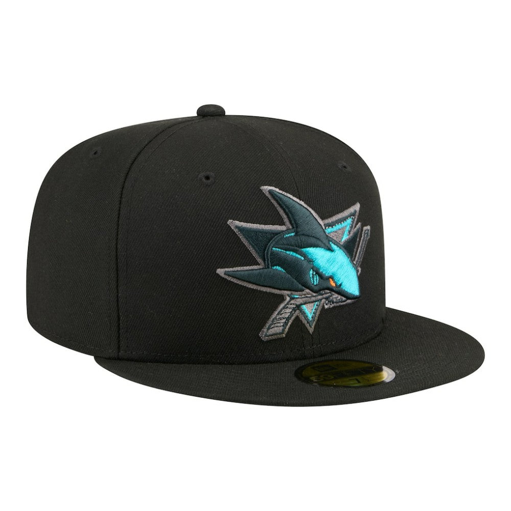 NHL San Jose Sharks New Era Color Pop 59FIFTY Fitted Hat - Black