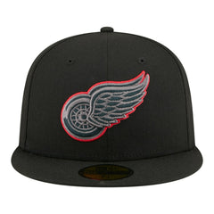 NHL Detroit Red Wings New Era Color Pop 59FIFTY Fitted Hat - Black