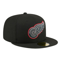 NHL Detroit Red Wings New Era Color Pop 59FIFTY Fitted Hat - Black