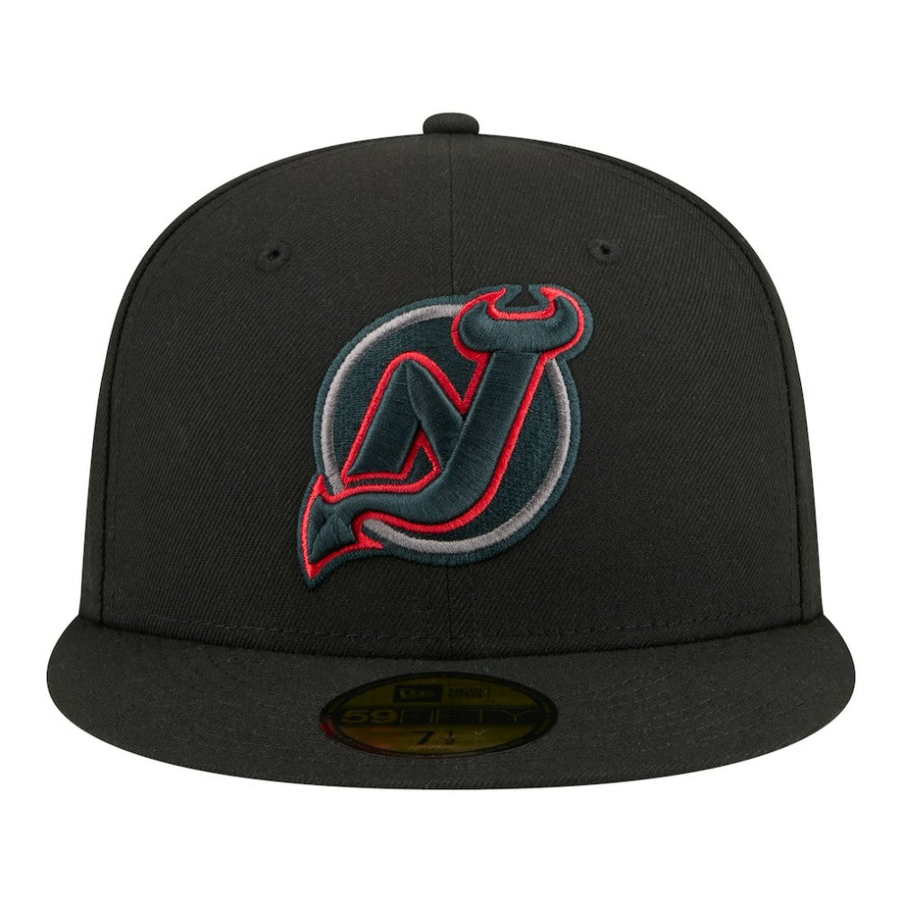 NHL New Jersey Devils New Era Color Pop 59FIFTY Fitted Hat - Black