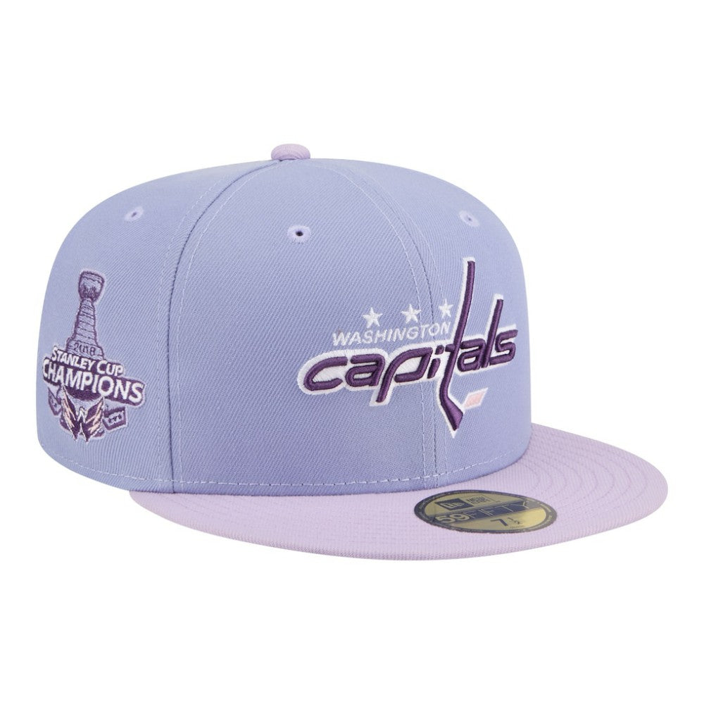 NHL Washington Capitals New Era Lavender Bloom 59FIFTY Fitted Hat - Purple/Light Purple