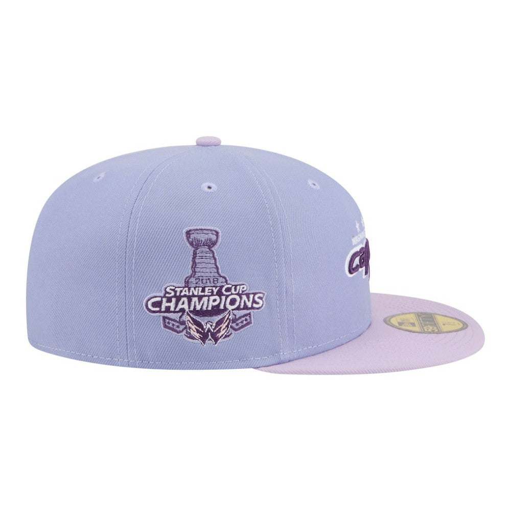 NHL Washington Capitals New Era Lavender Bloom 59FIFTY Fitted Hat - Purple/Light Purple