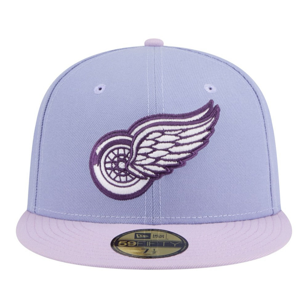 NHL Detroit Red Wings New Era Lavender Bloom 59FIFTY Fitted Hat - Light Purple/Purple