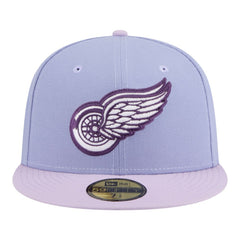 NHL Detroit Red Wings New Era Lavender Bloom 59FIFTY Fitted Hat - Light Purple/Purple