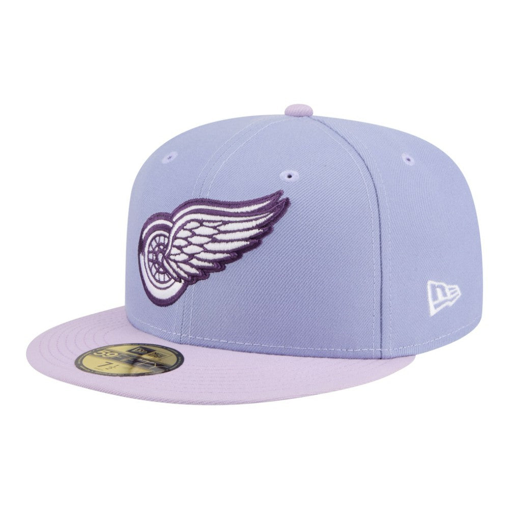 NHL Detroit Red Wings New Era Lavender Bloom 59FIFTY Fitted Hat - Light Purple/Purple