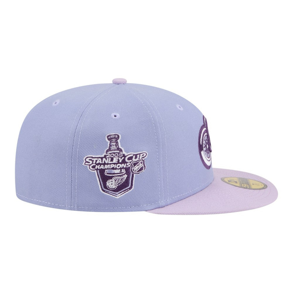NHL Detroit Red Wings New Era Lavender Bloom 59FIFTY Fitted Hat - Light Purple/Purple