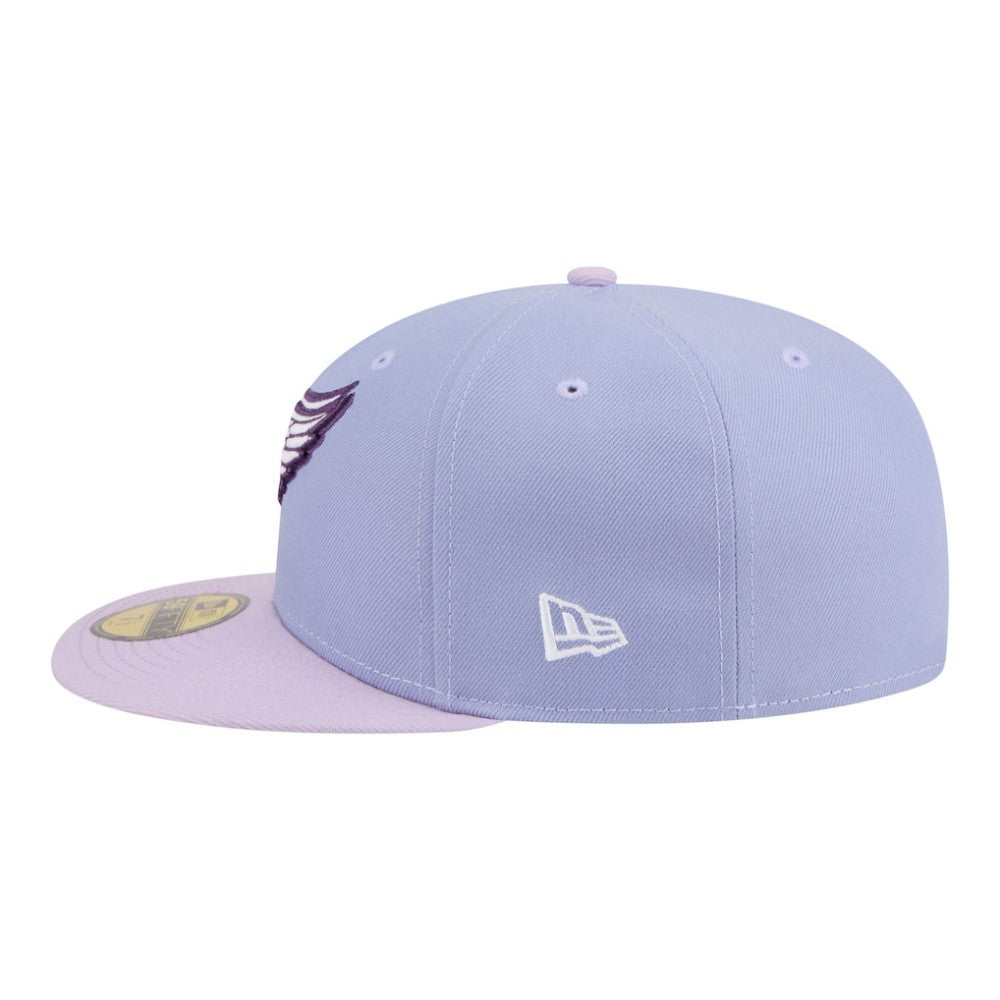 NHL Detroit Red Wings New Era Lavender Bloom 59FIFTY Fitted Hat - Light Purple/Purple