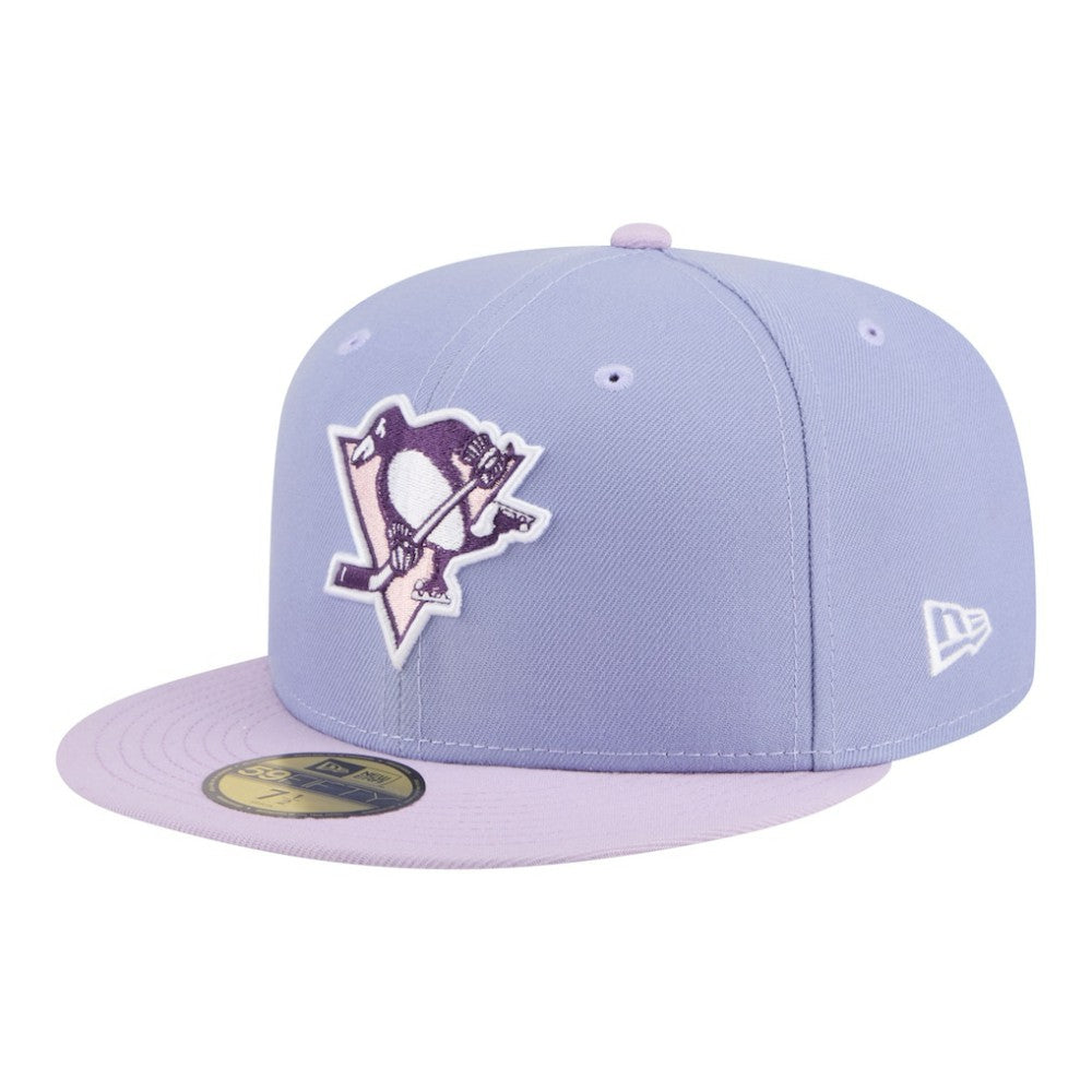 NHL Pittsburgh Penguins New Era Lavender Bloom 59FIFTY Fitted Hat - Light Purple/Purple