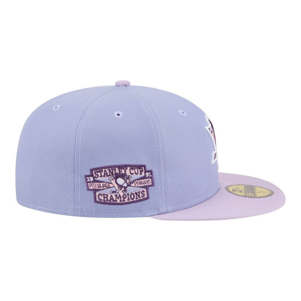 NHL Pittsburgh Penguins New Era Lavender Bloom 59FIFTY Fitted Hat - Light Purple/Purple