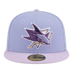 NHL San Jose Sharks New Era Lavender Bloom 59FIFTY Fitted Hat - Light Purple/Purple