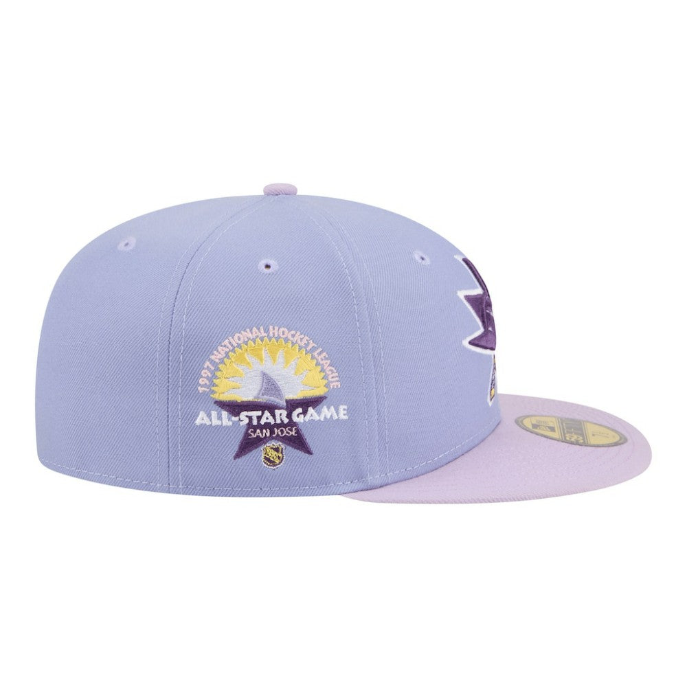 NHL San Jose Sharks New Era Lavender Bloom 59FIFTY Fitted Hat - Light Purple/Purple