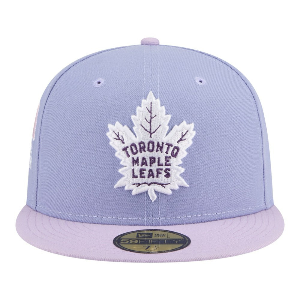 NHL Toronto Maple Leafs New Era Lavender Bloom 59FIFTY Fitted Hat - Light Purple/Purple