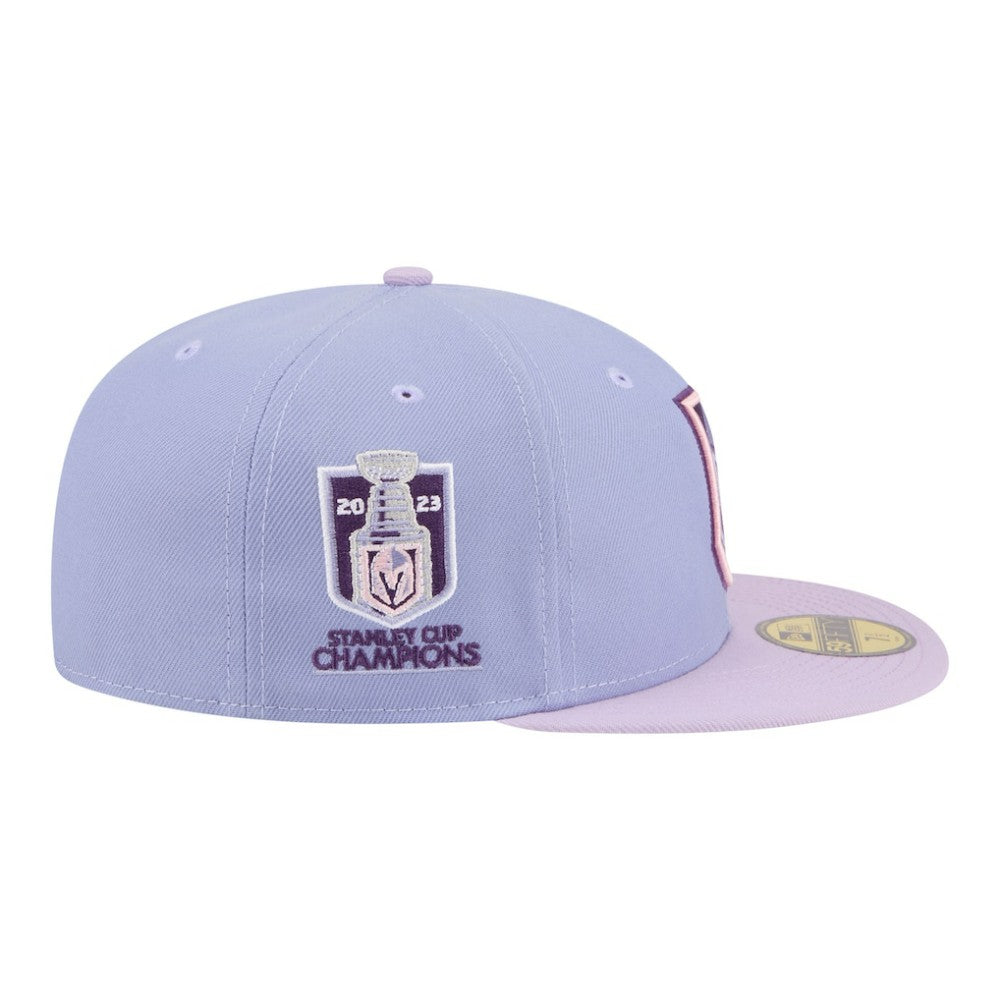 NHL Vegas Golden Knights New Era Lavender Bloom 59FIFTY Fitted Hat - Light Purple/Purple