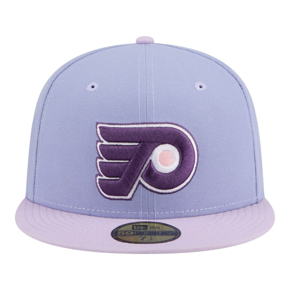 NHL Philadelphia Flyers New Era Lavender Bloom 59FIFTY Fitted Hat - Light Purple/Purple