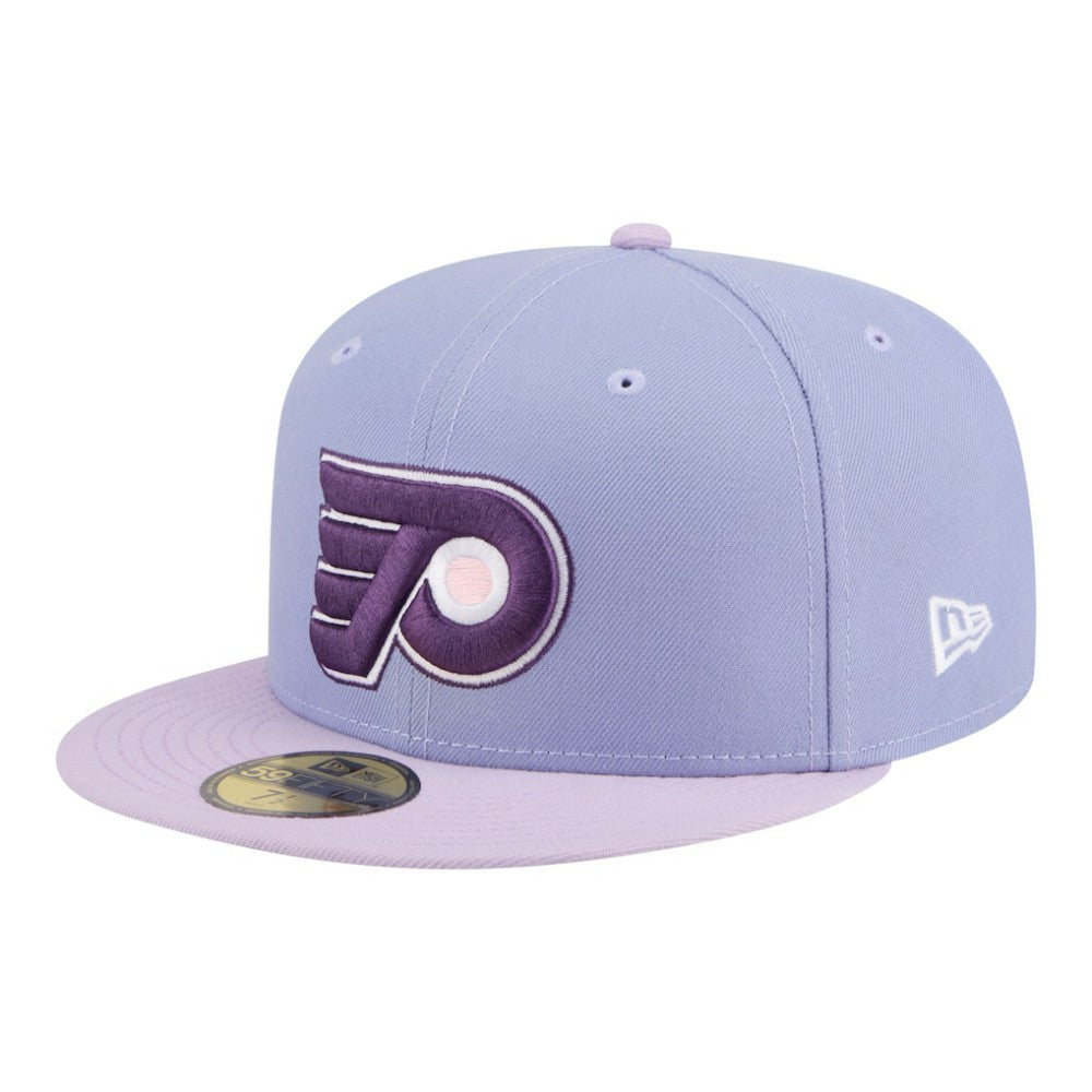 NHL Philadelphia Flyers New Era Lavender Bloom 59FIFTY Fitted Hat - Light Purple/Purple