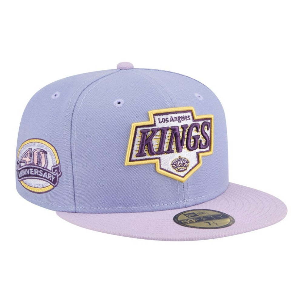 NHL Los Angeles Kings New Era Lavender Bloom 59FIFTY Fitted Hat - Light Purple/Purple