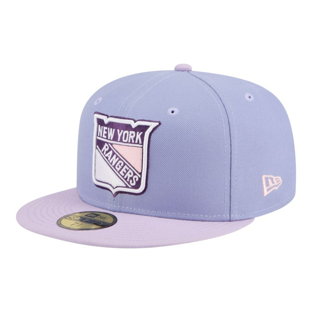 NHL New York Rangers New Era Lavender Bloom 59FIFTY Fitted Hat - Light Purple/Purple