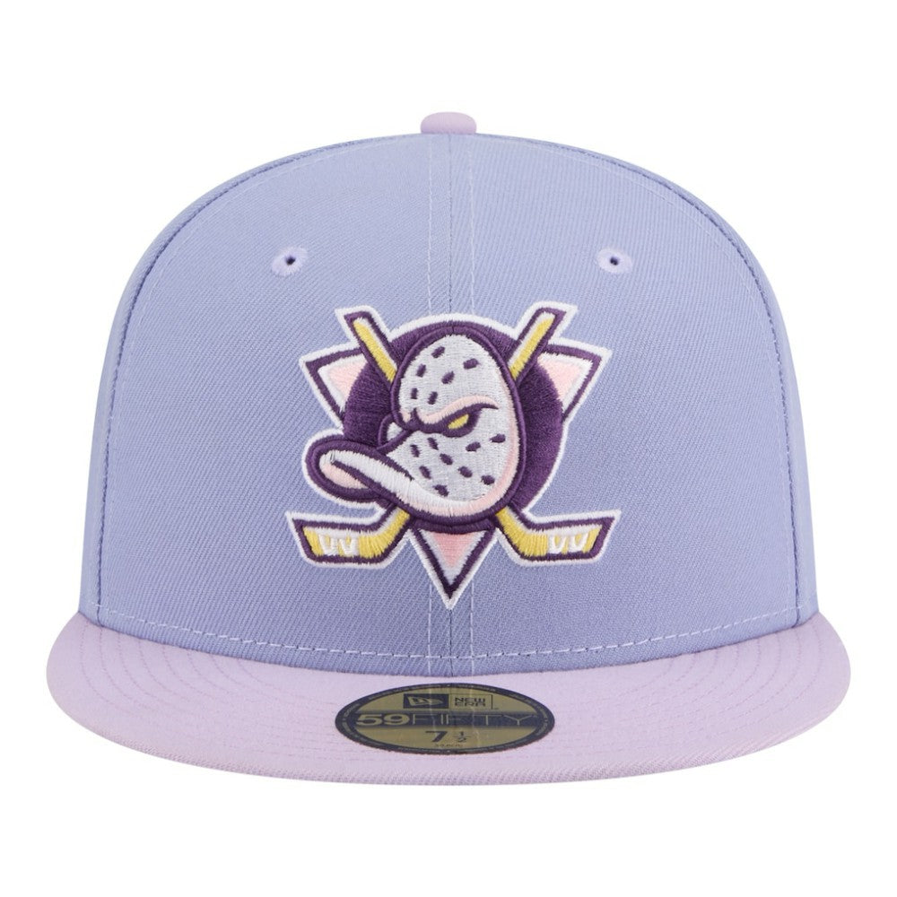 NHL Anaheim Ducks New Era Lavender Bloom 59FIFTY Fitted Hat - Light Purple/Purple