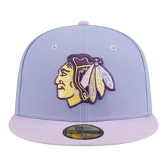 NHL Chicago Blackhawks New Era Lavender Bloom 59FIFTY Fitted Hat - Light Purple/Purple