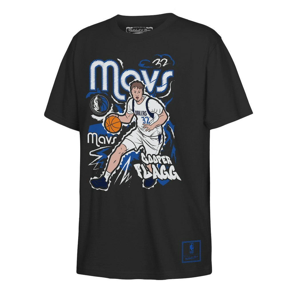 Cooper Flagg Dallas Mavericks Outerstuff Youth Chalked Up Player Name & Number T-Shirt Black