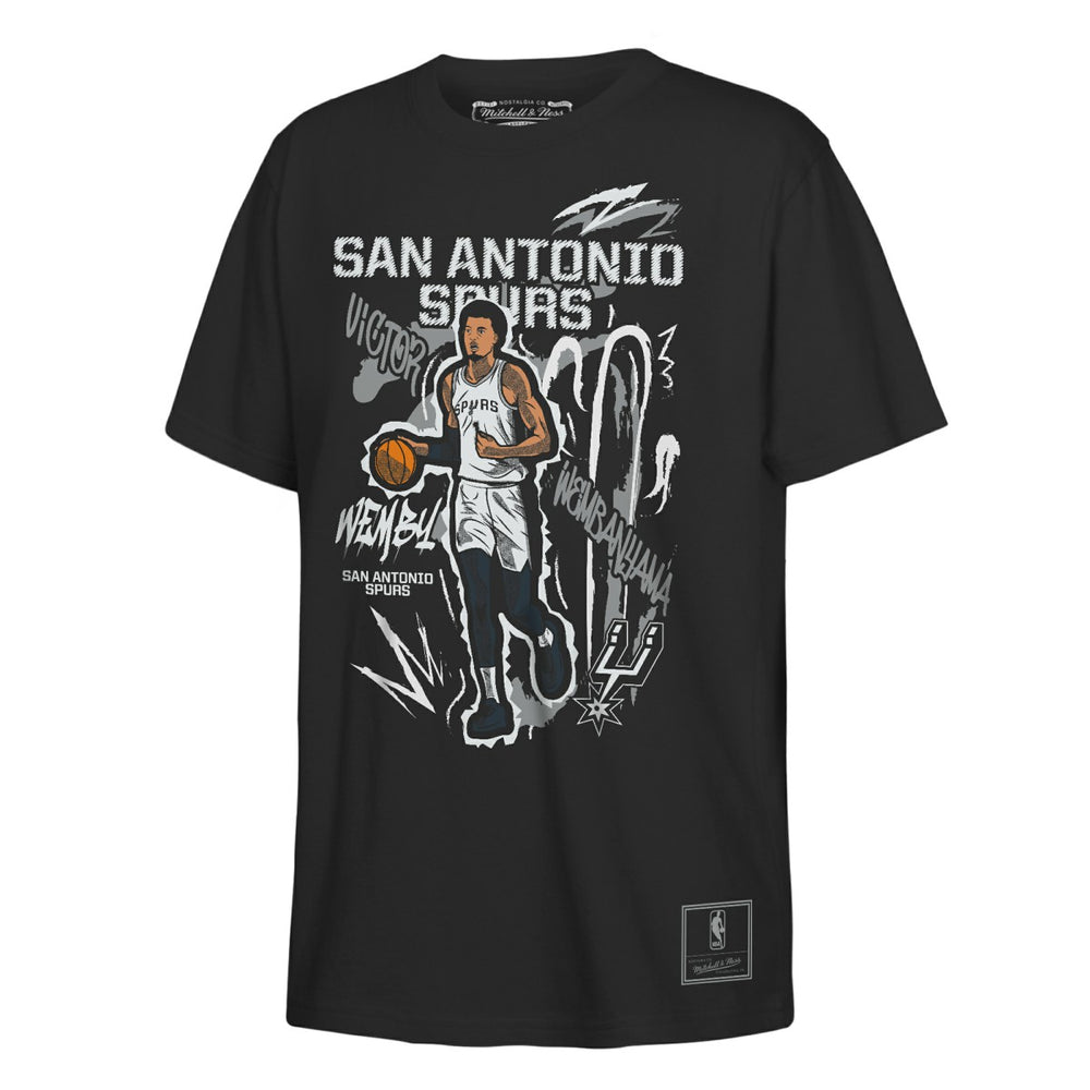 Victor Wembanyama San Antonio Spurs Outerstuff Youth Chalked Up Player Name & Number T-Shirt Black