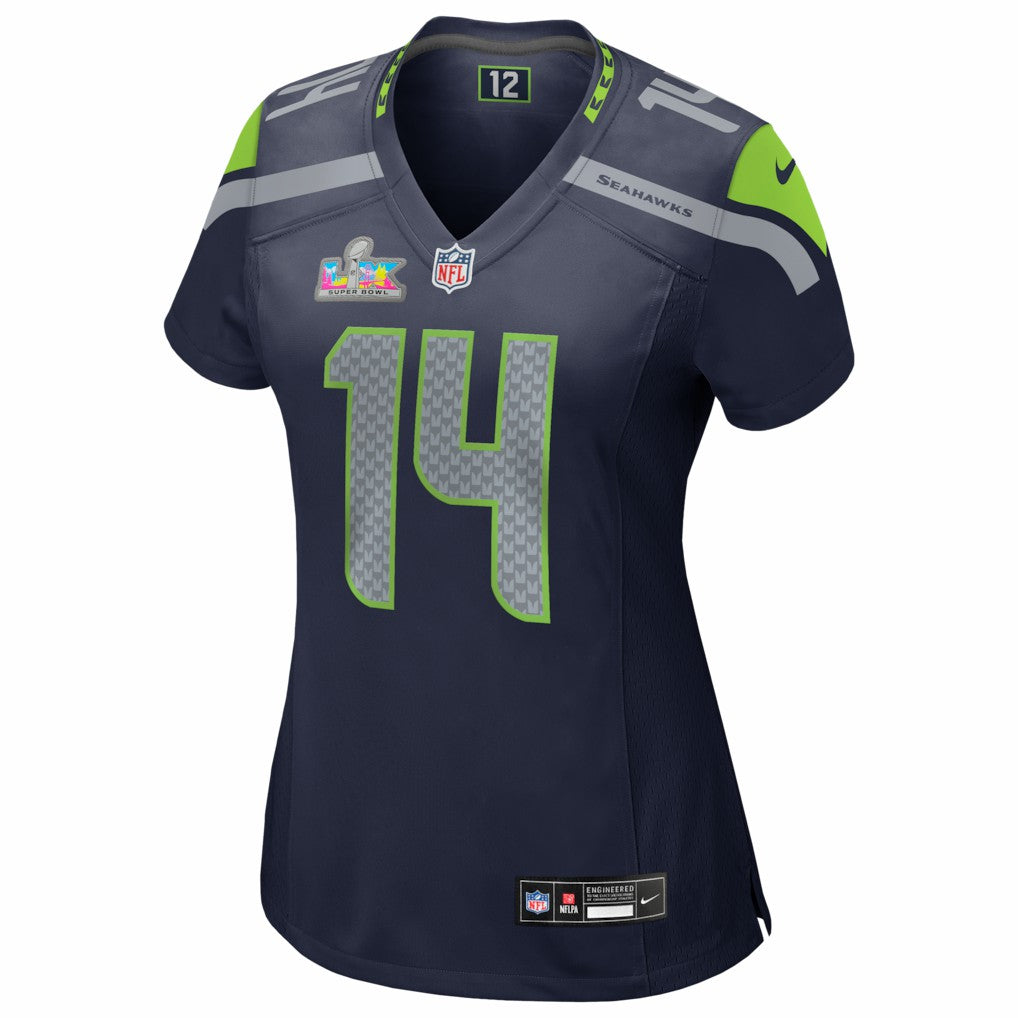 Sam Darnold Seattle Seahawks Women's Super Bowl LX Patch Game Jersey College Navy