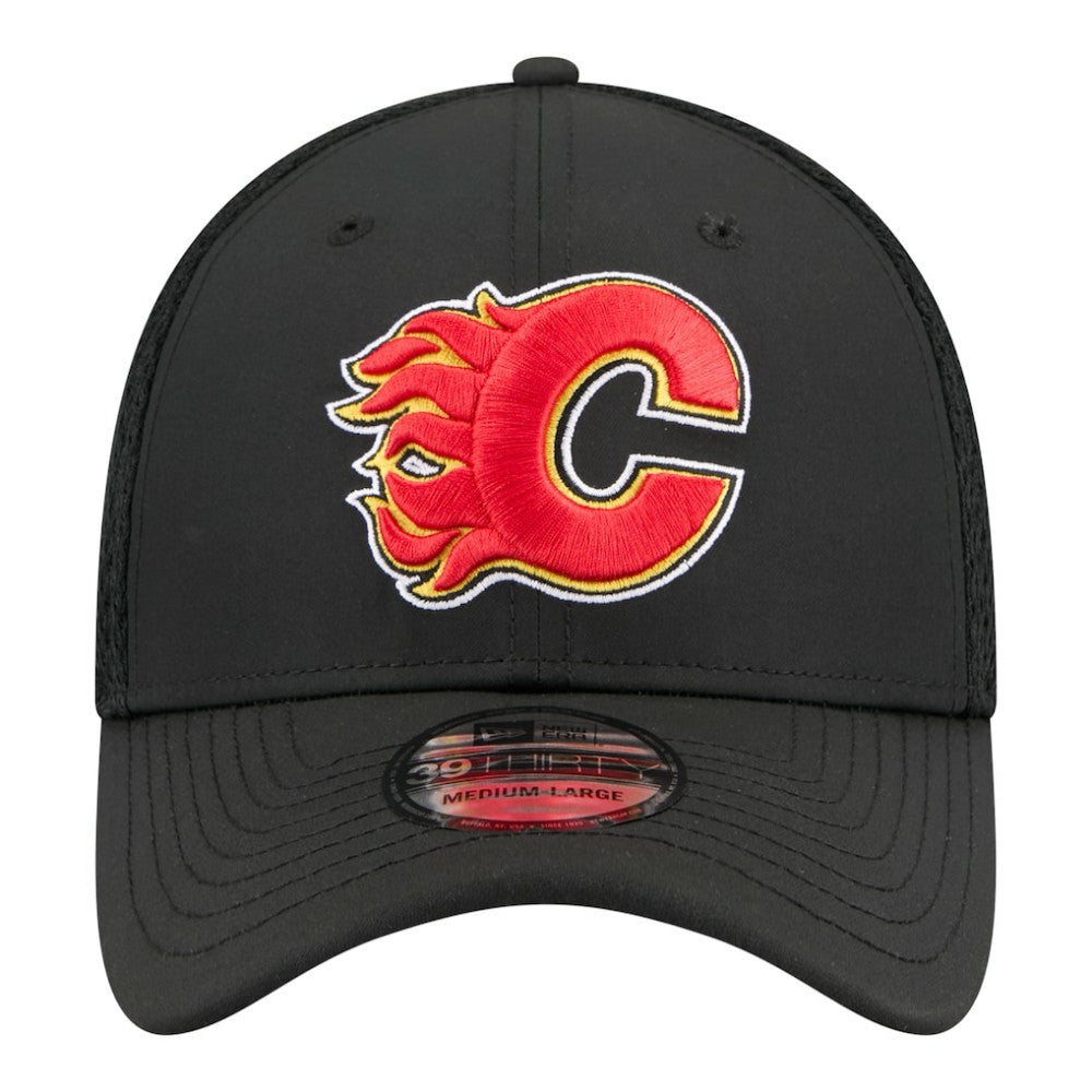 NHL Calgary Flames New Era Logo 39THIRTY Flex Hat - Black