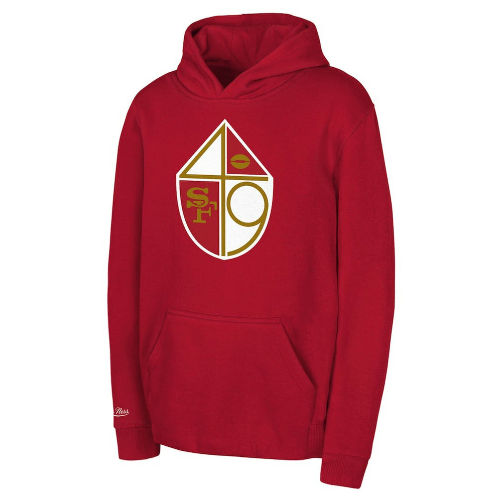 San Francisco 49ers Youth Retro Logo Retro Logo Hoodie Scarlet
