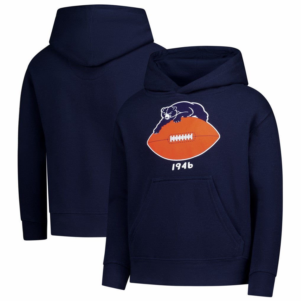 Chicago Bears Youth Retro Logo Hoodie Navy