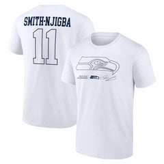 Jaxon Smith-Njigba Seattle Seahawks Tonal Name & Number T-Shirt White