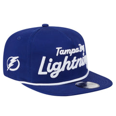 NHL Tampa Bay Lightning New Era Team Text Golfer Adjustable Hat - Blue
