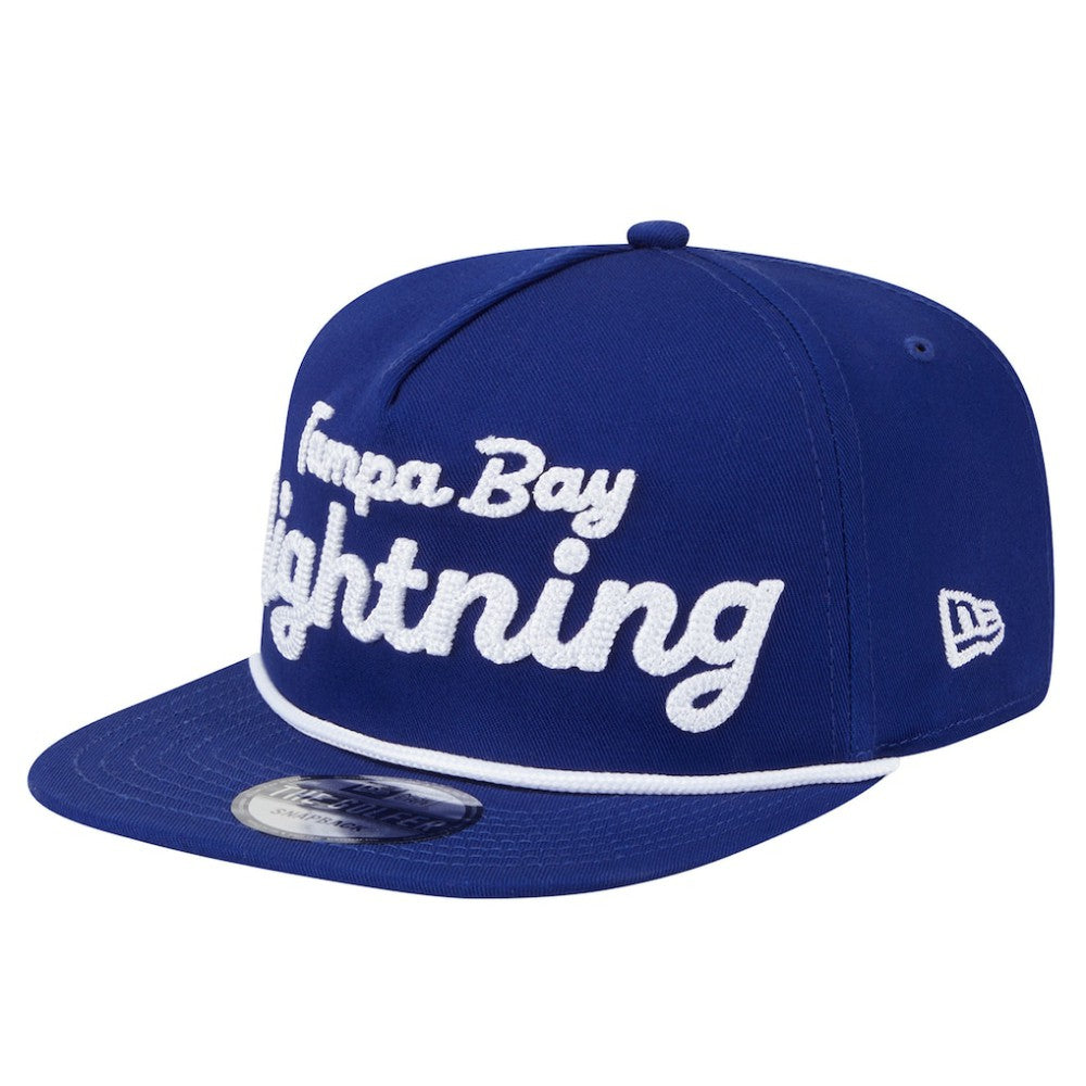 NHL Tampa Bay Lightning New Era Team Text Golfer Adjustable Hat - Blue