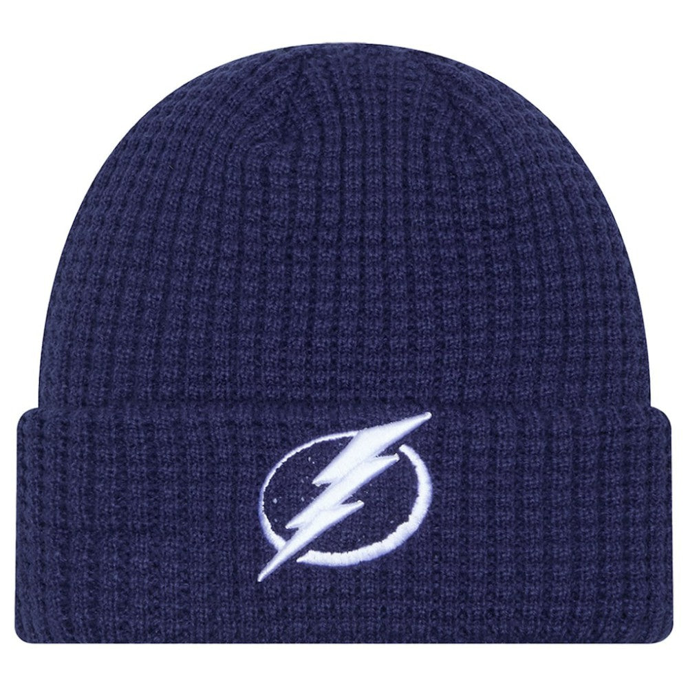 NHL Tampa Bay Lightning New Era Waffle Cuffed Knit Hat - Blue