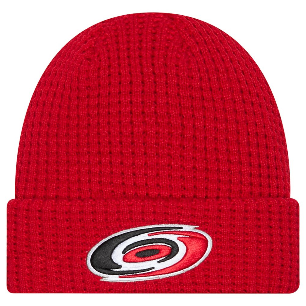 NHL Carolina Hurricanes New Era Waffle Cuffed Knit Hat - Red