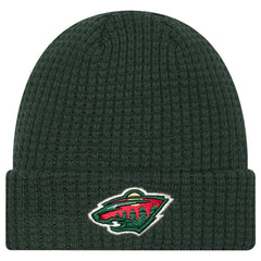 NHL Minnesota Wild New Era Waffle Cuffed Knit Hat - Green