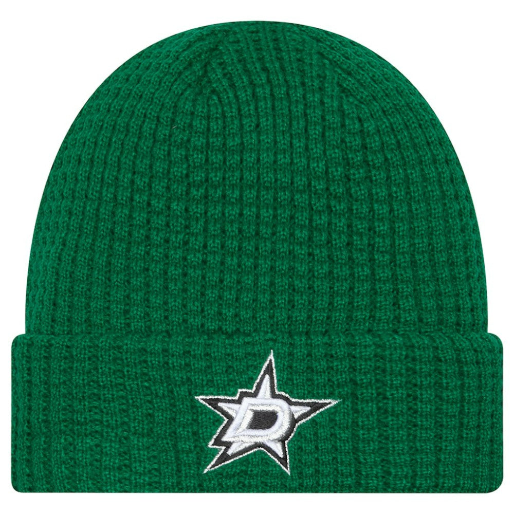 NHL Dallas Stars New Era Waffle Cuffed Knit Hat - Kelly Green