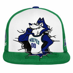 Minnesota Timberwolves Youth Mascot Snapback Hat Green