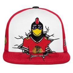 NHL Chicago Blackhawks Mitchell & Ness Youth Mascot Snapback Hat - Red
