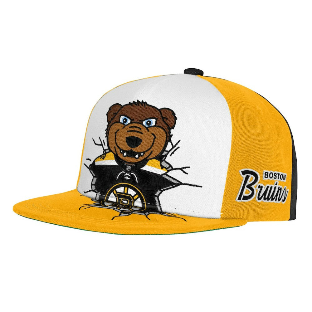 NHL Boston Bruins Mitchell & Ness Youth Mascot Snapback Hat - Black