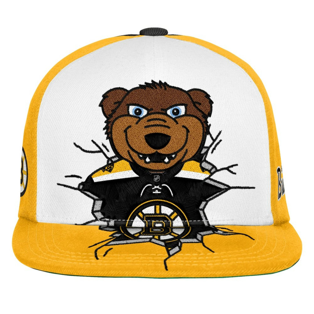 NHL Boston Bruins Mitchell & Ness Youth Mascot Snapback Hat - Black