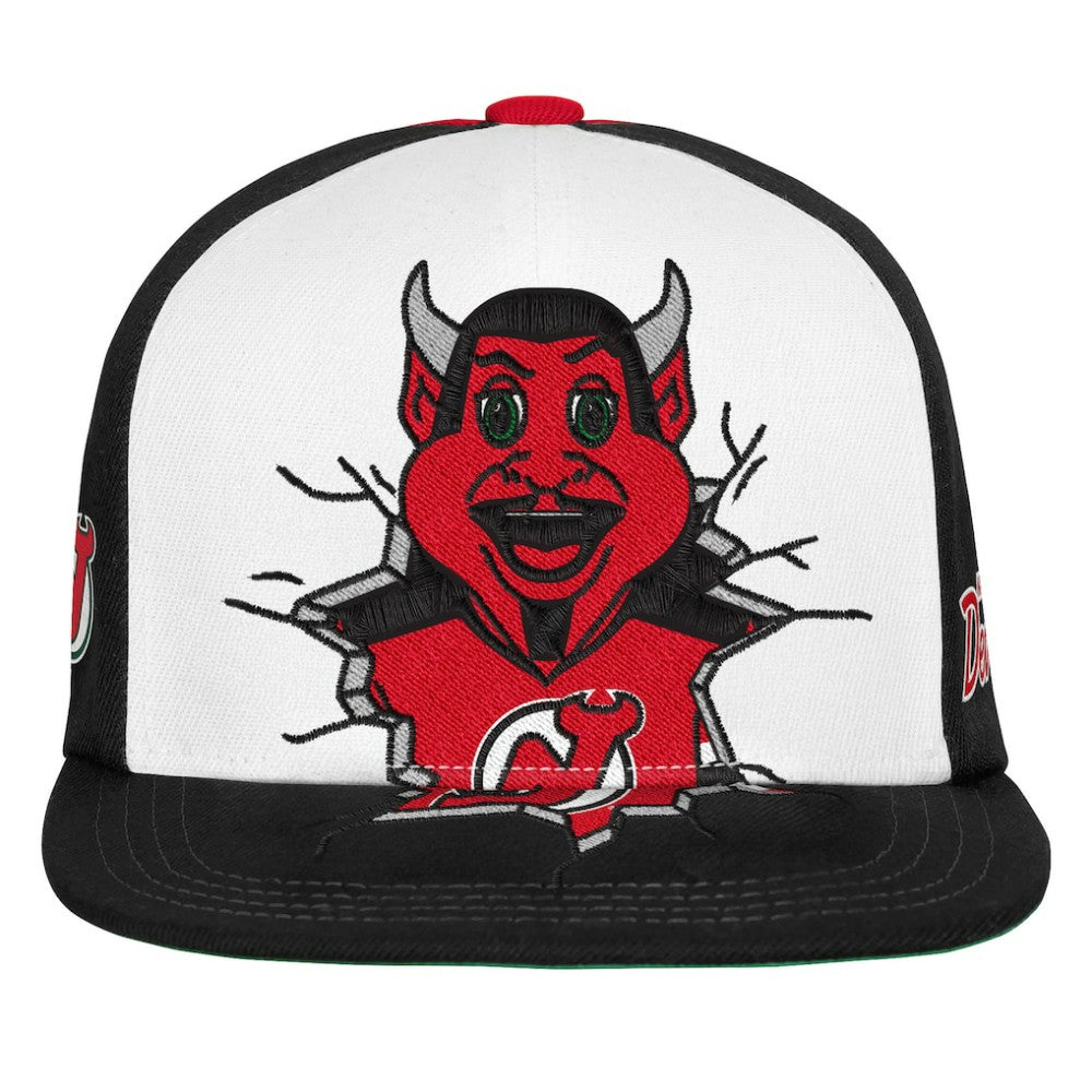 NHL New Jersey Devils Mitchell & Ness Youth Mascot Snapback Hat - Red