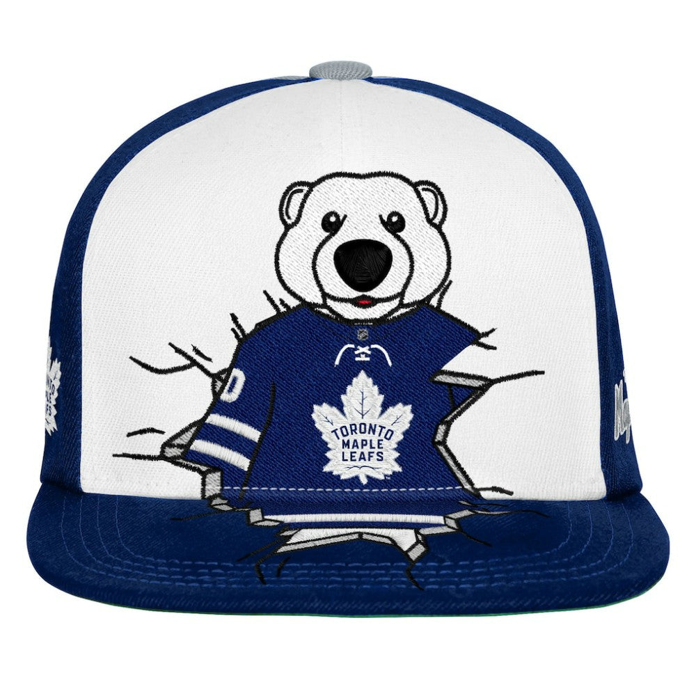 NHL Toronto Maple Leafs Mitchell & Ness Youth Mascot Snapback Hat - Navy