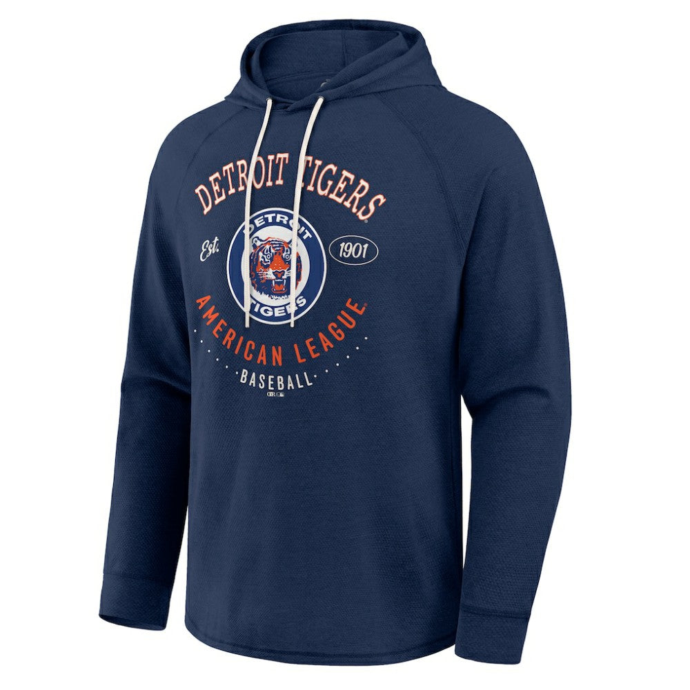 Detroit Tigers Darius Rucker Collection by Fanatics Raglan Hooded Long Sleeve T-Shirt - Blue T-shirts