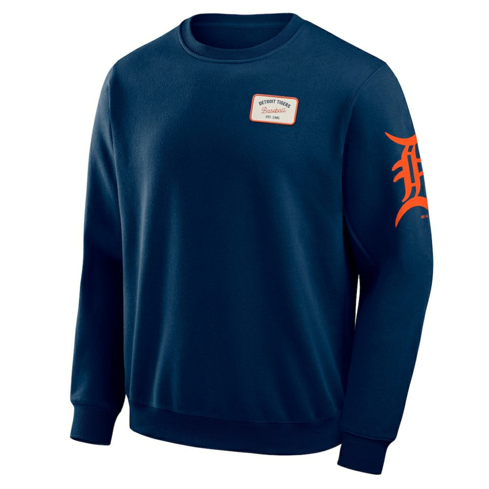 Detroit Tigers Darius Rucker Collection by Fanatics Washed Crew Neck Pullover Sweatshirt - Navy Pullover