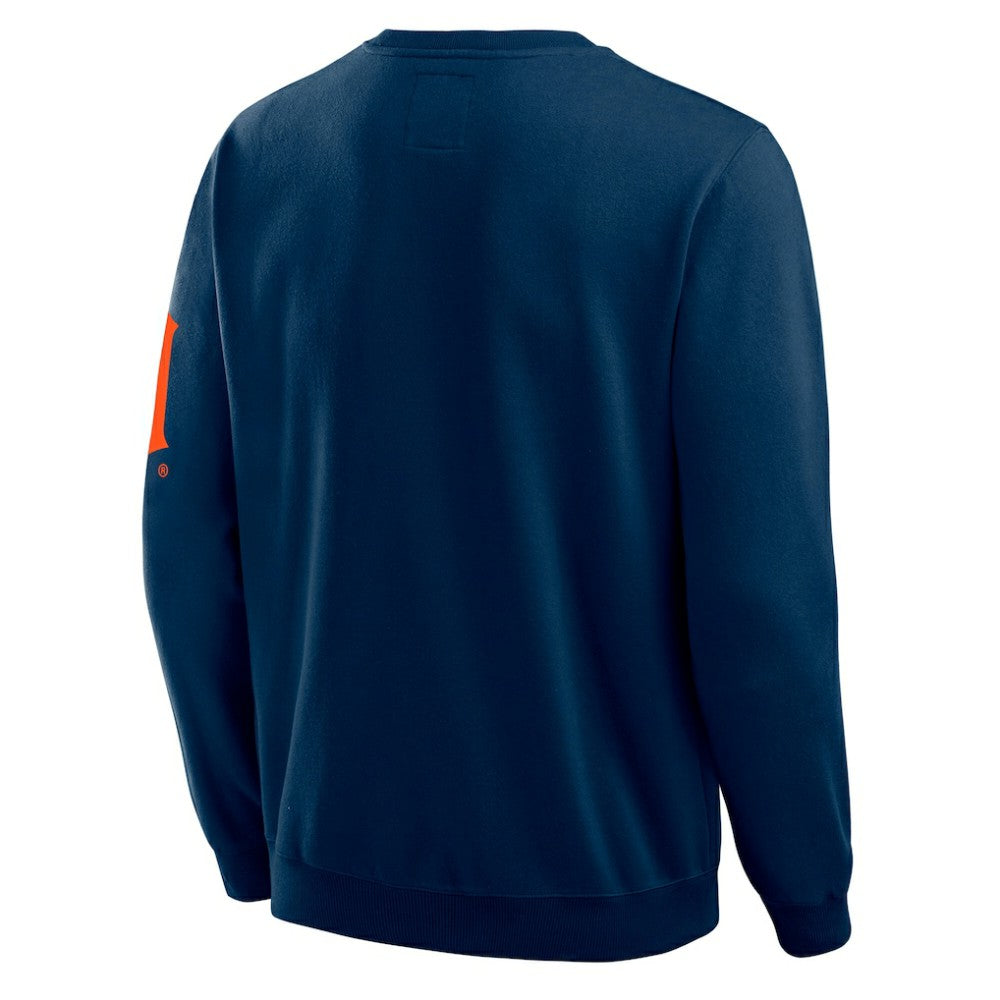 Detroit Tigers Darius Rucker Collection by Fanatics Washed Crew Neck Pullover Sweatshirt - Navy Pullover